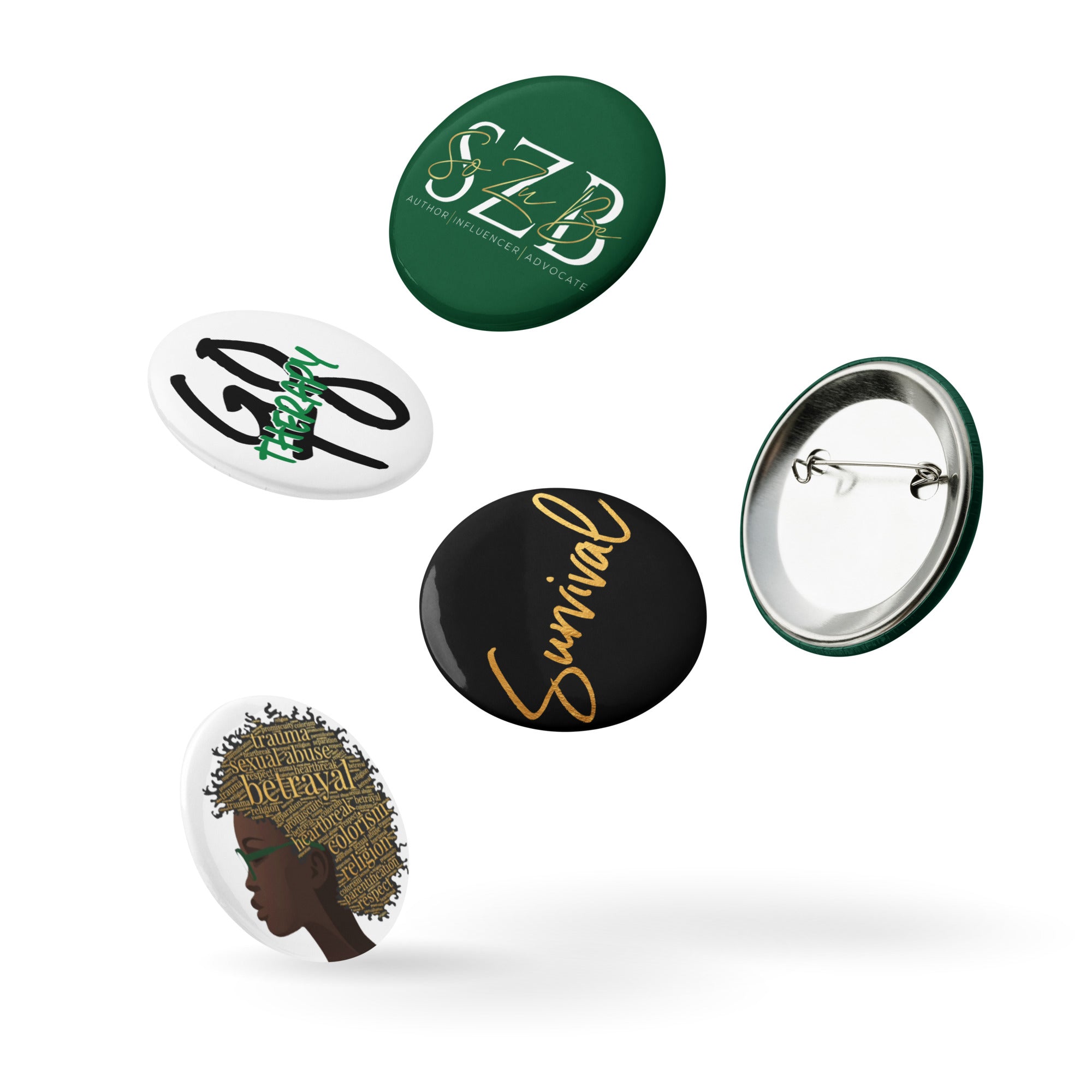 SZB Pin Buttons - Set of 5